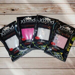 Lot of 4 Packs - Xpand - Pinks & White - Elastic Laces Adult & Kids One Size